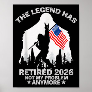 Poster A Lenda se Aposentou 2026 Bandeira Americana