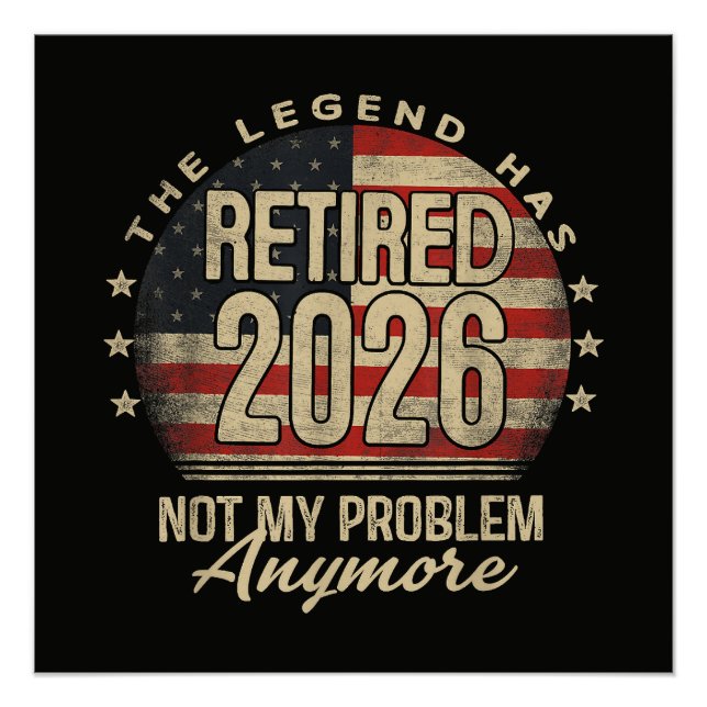 Póster A Lenda se Aposentou 2026 Engraçado  (Frente)
