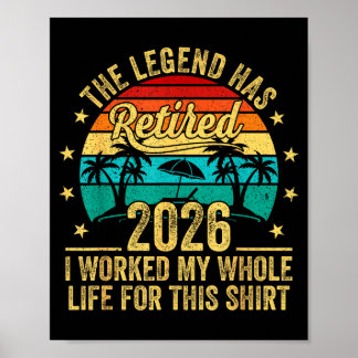 Poster A Lenda se Aposentou 2026 Trabalhei a Vida Toda