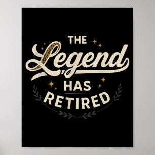 Poster A Lenda se Aposentou Roteiro Vintage