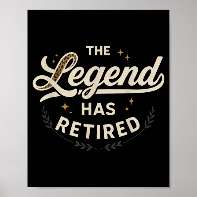 Poster A Lenda se Aposentou Roteiro Vintage  (Frente)