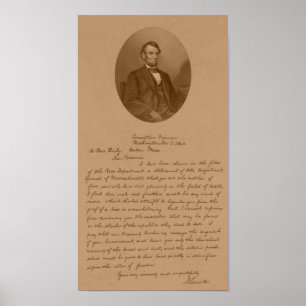 Póster A letra de Abraham Lincoln à Sra. Bixby