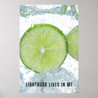 Poster A leveza vive em mim: Lime refrescante e Zen aquát