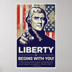 Póster A liberdade de Jefferson começa com você o