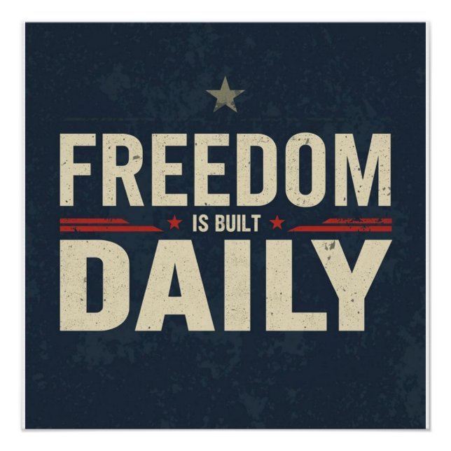 Póster A Liberdade é Construída Diariamente | Disciplina  (Frente)