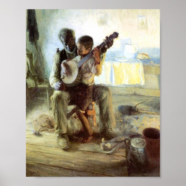 Poster A Lição Banjo De Henry Ossawa Tanner (Frente)