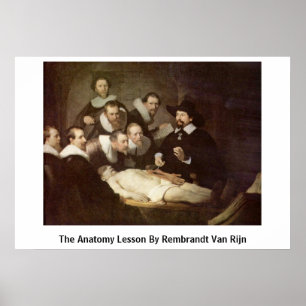 Póster A lição da anatomia por Rembrandt Van Rijn
