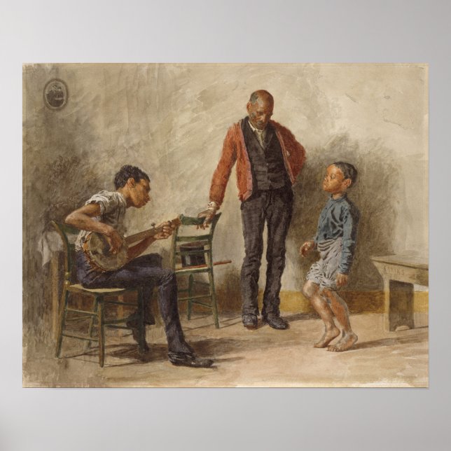 Poster A Lição de Dança por Thomas Eakins (Frente)