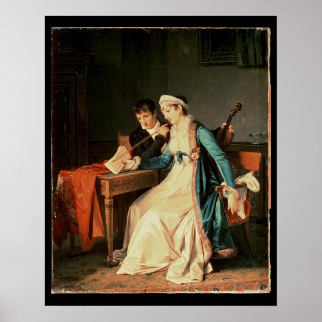 Póster A lição de música, 1790 (Frente)
