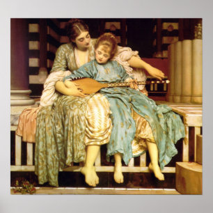 Póster A lição de música de Frederic Leighton