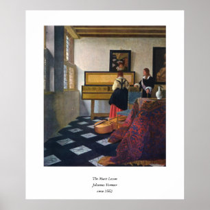 Póster A lição de música de Johannes Vermeer (circa166