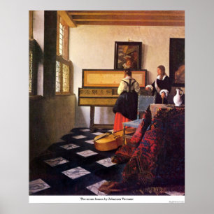 Póster A lição de música por Johannes Vermeer
