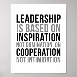 Poster A Liderança Se Baseia Na Inspiração