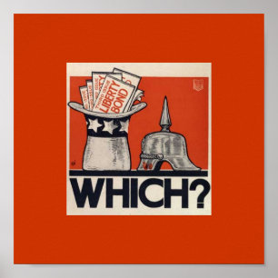 Póster A ligação da liberdade do vintage WW1 pergunta