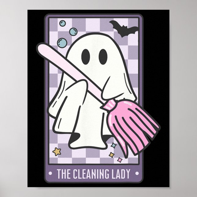 Poster A Limpeza Lady Tarot Card Halloween (Frente)