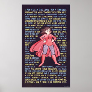 Poster A litania da Geek pelo feminismo