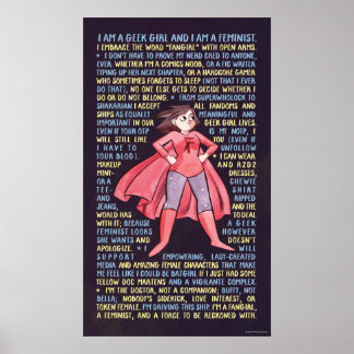 Poster A litania da Geek pelo feminismo