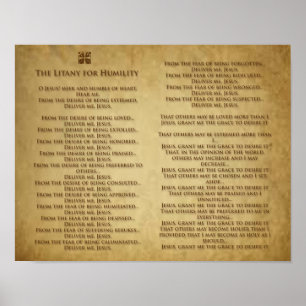 Poster A Litania pela Humildade.
