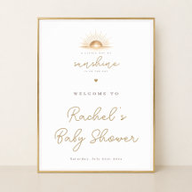 A Little Sunray Baby Shower Welcome Sign Party