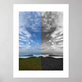 Poster A Lone Bench Reflection Photography