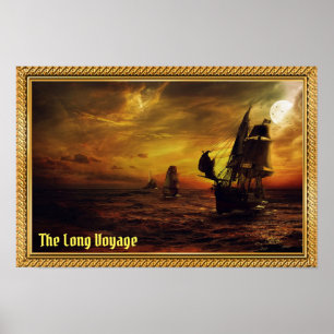 Poster A Longa Viagem - Galeões à Vela