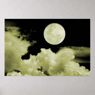 PÓSTER A LUA CHEIA NUBLA-SE O AMARELO