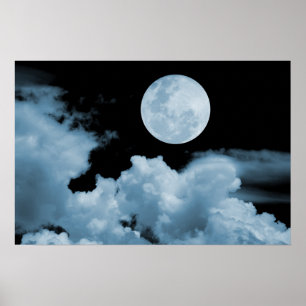 PÓSTER A LUA CHEIA NUBLA-SE O AZUL