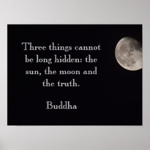 Poster A lua e a verdade - citações de Buddha - impress