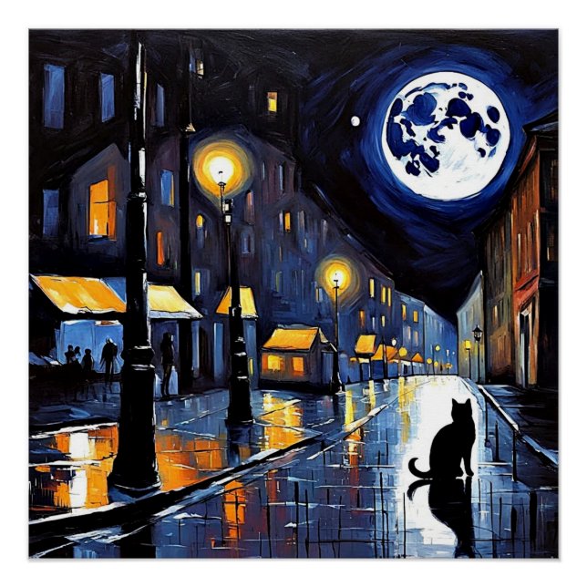 Póster A Lua e O Gato (Frente)