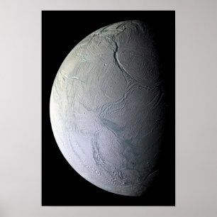 Póster A lua Enceladus de Saturn