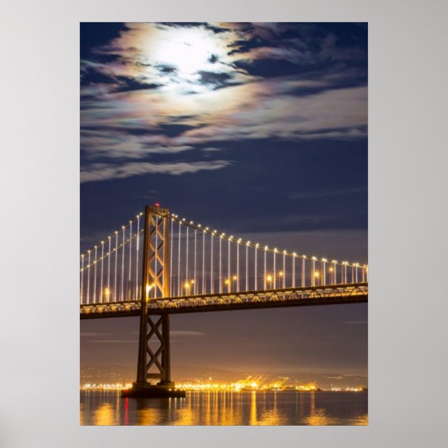 Póster A lua esta noite sobre a ponte de Bay (Frente)