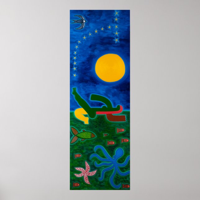 Poster A Lua estava viajando no Scorpio 2014 (Frente)
