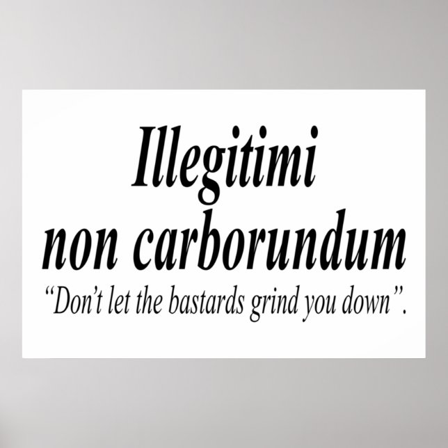 Poster A LUTA CONTRA Illegitimi non carborundum é um mock (Frente)