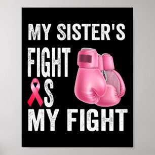 Poster A Luta da Irmã é a minha Consciência do Cancer da 