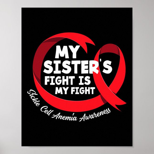 Poster A Luta da minha irmã é a Anemia das Células Falcif (Frente)