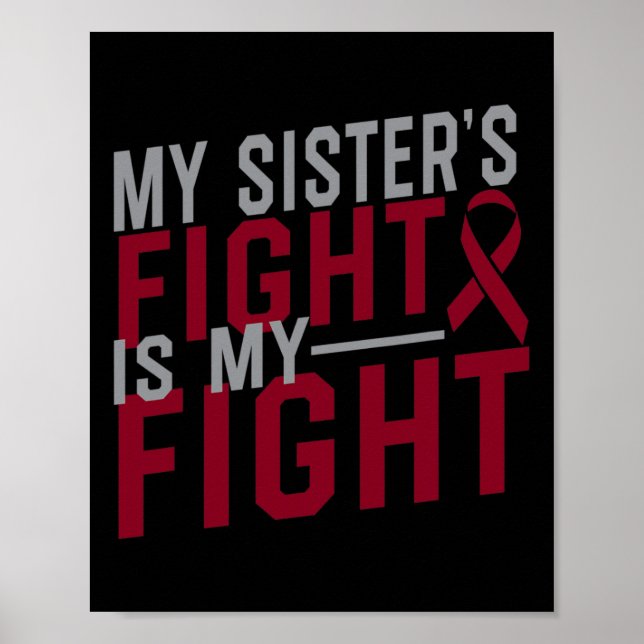 Poster A Luta da Minha Irmã é a Anemia das Células Falcif (Frente)