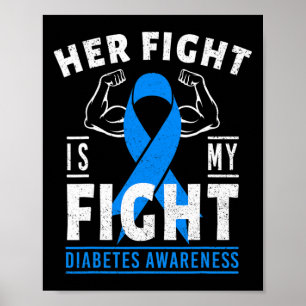 Poster A Luta dela é a Minha Consciência da Diabetes Tipo