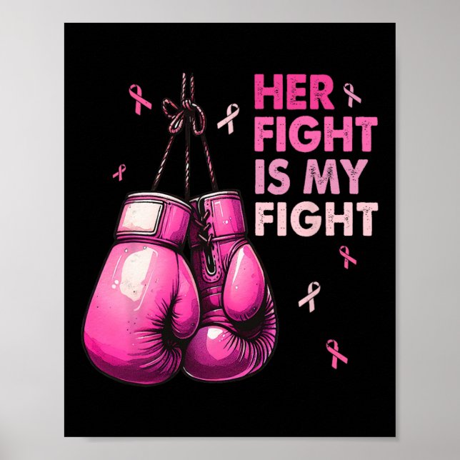 Poster A Luta Dela É A Minha Luta Com As Luvas De Boxim C (Frente)