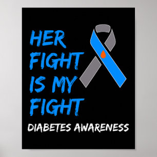 Poster A Luta Dela É A Minha Luta Contra A Diabetes Tipo