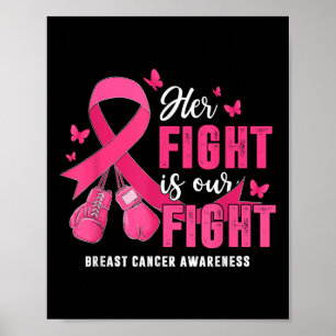 Poster A Luta Dela É A Nossa Consciência Do Cancer Da Mam