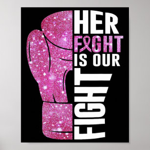 Poster A Luta Dela É A Nossa Luta Com O Cancer Da Mama De