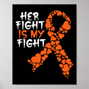 Poster A Luta Dela É O Meu Apoio a leucemia De Sensibiliz