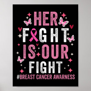 Poster A Luta Dela É O Nosso Cancer De Fita Rosa A