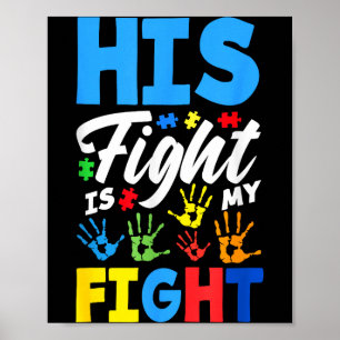 Poster A Luta Dele É Minha Luta Conscientização do Autism