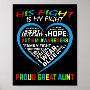 Poster A Luta Dele é Minha Luta Conscientização do Autism