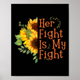 Poster A Luta É A Minha Consciência Do Cancer - Sensibili