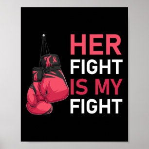 Poster A Luta É A Minha Luta Pela Consciência Do Cancer D