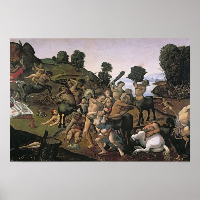 Póster A luta entre os Lapetos e os Centauros (Frente)