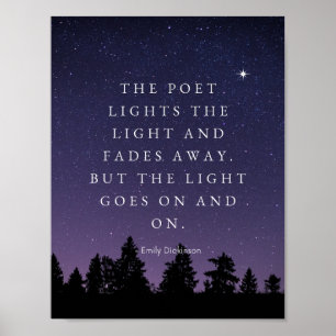 Poster A Luz Acende - Emily Dickinson