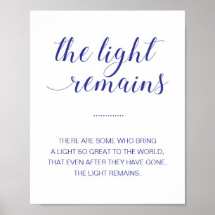 Poster A Luz Continua Marinho Casamento Do Memorial Azul